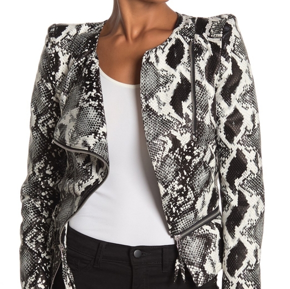 NWT: TOV Power Shoulder Faux Snakeskin Leather… - Picture 4 of 6